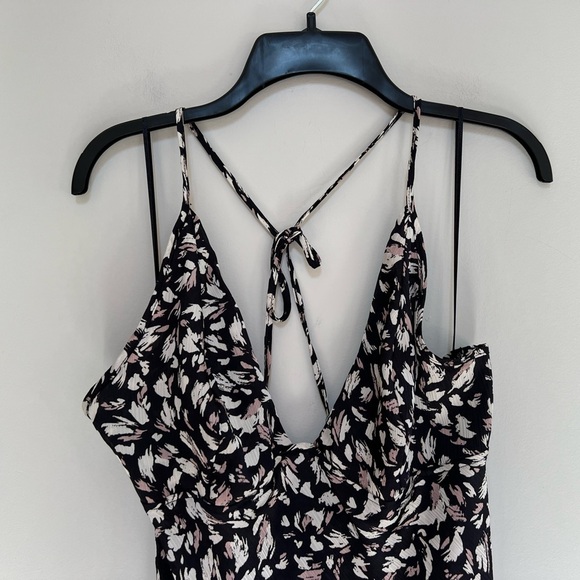 FREE PEOPLE x Initimately NWT Hang On Halter Printed Slip Dress, Black + White,L - Picture 4 of 15